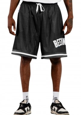 BEE UNUSUAL Ανδρική Mesh Βερμούδα - Μαύρη-AB-259003-BLACK