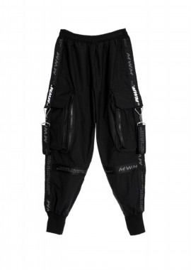 Mod Wave Movement - MOD WAVE MOVEMENT Unisex Tech Jogger Παντελόνι - Μαύρο-MW051052318A-BLACK
