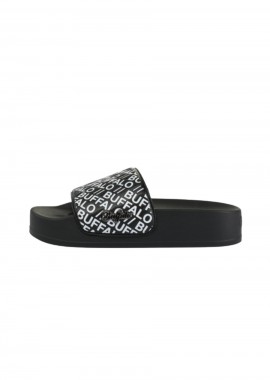 BUFFALO Playa AOP Γυναικείες Παντόφλες - Μαύρες-1602327-BLACK