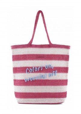 Colors of California Τσάντα Θαλάσσης Raffia - Deep Rose-HC.HOLLY03