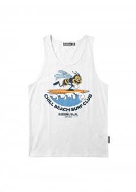 BEE UNUSUAL - BEE UNUSUAL Chill Beach Αμάνικο Ανδρικό - Λευκό -AT-260711-WHITE