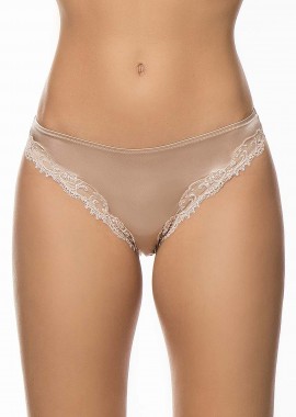 Antigel by Lise Charmel γυναικείο σλιπ με διαφάνεια και περιεκτικότητα σε μετάξι - ACC0780 Μπεζ