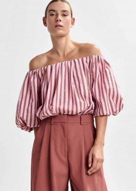 ESSENTIEL ANTWERP - Essentiel Antwerp γυναικεία κορμάκι με φουσκωτά μανίκια