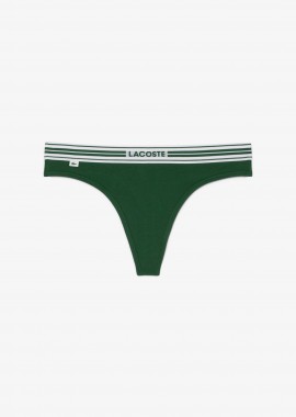 LACOSTE - Lacoste γυναικείο εσώρουχο string brief με λογότυπο - 8F5198-00 Πράσινο