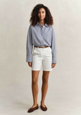 GANT - Gant γυναικεία βερμούδα chino Regular Fit - 4020130 Λευκό