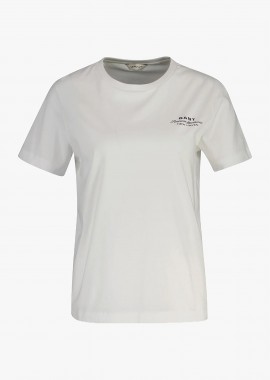 Gant γυναικείο T-shirt με logo print Regular Fit - 4201487 Λευκό