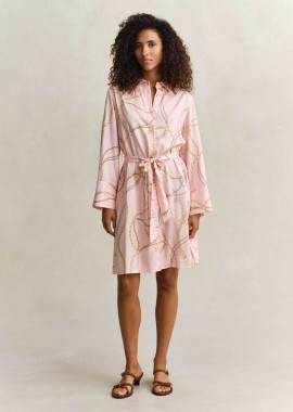 GANT - Gant γυναικείο mini φόρεμα σεμιζιέ με print Regular Fit - 4503497 Ροζ Ανοιχτό