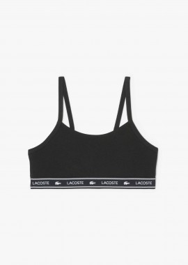 Lacoste γυναικείο σουτιέν band bralette με logo tape - IF8166-00 Μαύρο