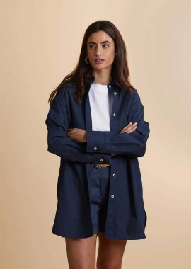La Martina γυναικείο μακρύ πουκάμισο poplin Oversized Fit 