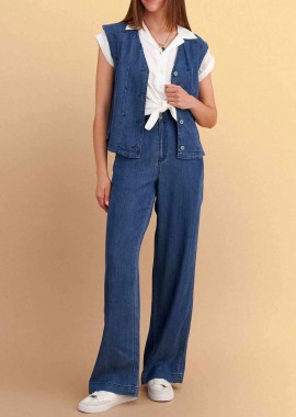 ATTRATTIVO - Attrativo γυναικείο τζιν παντελόνι Straight Fit - 9923101 Μπλε Σκούρο