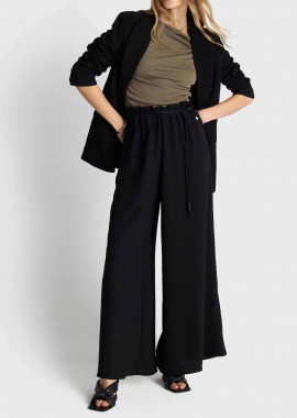 'ALE - 'ALE γυναικεία παντελόνα μονόχρωμη Loose Fit - 82276008 Μαύρο