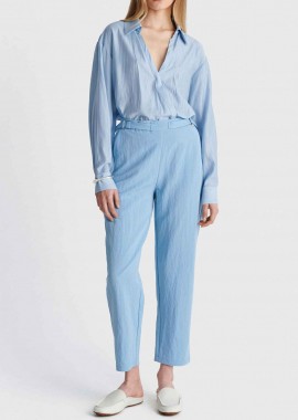 'ALE - 'ALE γυναικείο παντελόνι Straight Fit - 8923058C Γαλάζιο