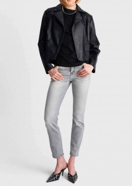 'ALE - 'ALE γυναικείο τζιν παντελόνι Slim Fit - 8923084 Ανθρακί
