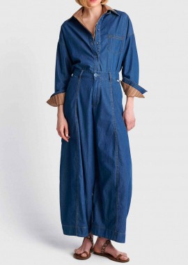 'ALE - 'ALE γυναικεία denim παντελόνα Loose Fit - 8923179 Denim Blue Σκούρο