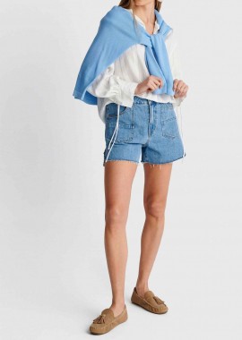 'ALE - 'ALE γυναικείο denim σορτς με σχεδιαστικές τσέπες - 8922980 Denim Blue