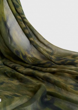 'ALE - 'ALE γυναικείο παρεό με tie-dye σχέδιο - 8J23887 Πράσινο Σκούρο