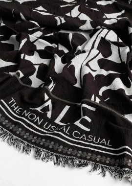 'ALE - 'ALE γυναικεία πετσέτα θαλάσσης με all-over print - 8S24033 Ασπρόμαυρο