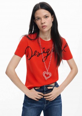 DESIGUAL - Desigual γυναικείo T-shirt με λογότυπο Regular Fit