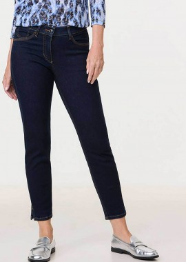 GERRY WEBER - Gerry Weber γυναικείο τζιν παντελόνι cropped - 92431-66869 Μπλε