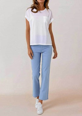 GERRY WEBER - Gerry Weber γυναικείο τζιν παντελόνι cropped - 520270-66295 Γκρι Γαλάζιο