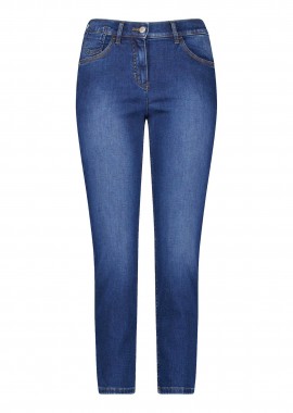 GERRY WEBER - Gerry Weber γυναικείο τζιν παντελόνι Slim Fit cropped - 922005-66869 Denim Blue
