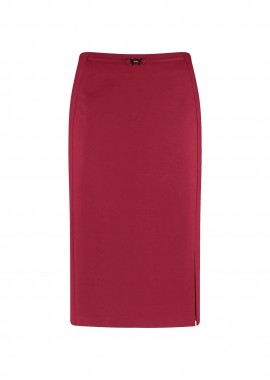Gerry Weber γυναικεία πλεκτή midi φούστα με αγκράφα Straight Fit - 911000-52218 Μπορντό