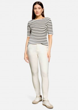 BETTY BARCLAY - Betty Barclay γυναικείο τζιν παντελόνι cropped πεντάτσεπο Slim Fit - 6364/1053 Λευκό