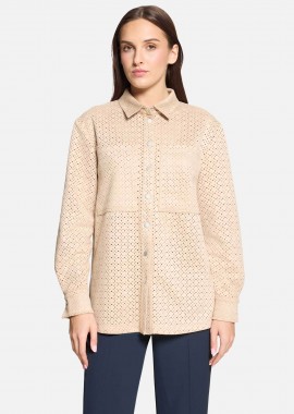 BETTY BARCLAY - Betty Barclay γυναικείο πουκάμισο με cut out σχέδιο - 8026/1835 Μπεζ