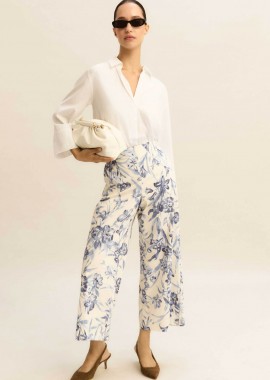 Emme by Marella γυναικείο παντελόνι με floral print 