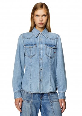 DIESEL - Diesel γυναικείο denim πουκάμισο Straight Fit