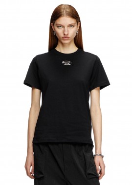 DIESEL - Diesel γυναικείο T-shirt με λογότυπο ''T-Regs-0d-Q1'' - S25A168410CLBR Μαύρο