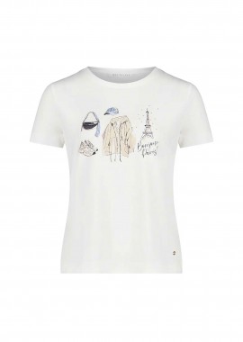 BETTY & CO - BETTY & CO γυναικείο T-shirt με graphic print - 2397/3284 Λευκό