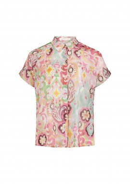 BETTY & CO - BETTY & CO γυναικείο πουκάμισο με all-over print - 8991/3270 Ροζ