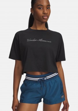 Under Armour γυναικείο T-shirt cropped με λογότυπο Loose Fit 