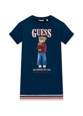 GUESS - Guess παιδικό φόρεμα με print - J6RK11KAD74 Σκούρο Μπλε