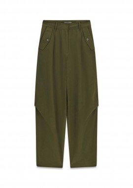 GUESS - Guess γυναικείο παντελόνι Wide Leg - W6RB08WJ692 Λαδί