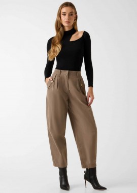 GUESS - Guess γυναικείο παντελόνι Wide Leg - W6RB08WJ692 Μπεζ