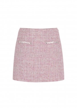 GUESS - Guess γυναικεία mini tweed φούστα Regular Fit - W6RD56WJ632 Ροζ