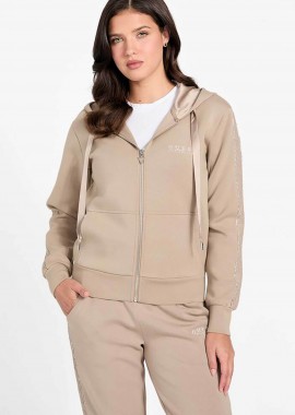 GUESS - Guess γυναικεία ζακέτα φούτερ με λωρίδα