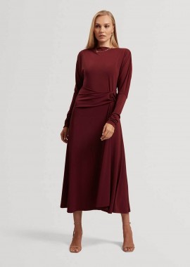 TED BAKER - Ted Baker γυναικείο midi φόρεμα μονόχρωμο