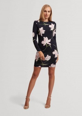 TED BAKER - Ted Baker γυναικείο mini φόρεμα με floral print Slim Fit