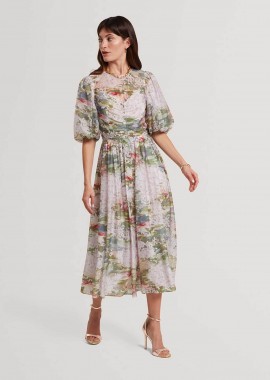 TED BAKER - Ted Baker γυναικείο midi φόρεμα με floral print