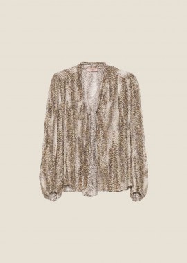 TWINSET - Twinset γυναικείο πουκάμισο animal print - 252TT2351 Μπεζ