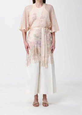 TWINSET - Twinset γυναικείο καφτάνι πλεκτό με floral print - 261TO5260 Ροζ