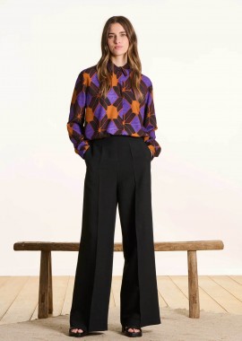 LA FEE MARABOUTEE - La Fée Maraboutée γυναικείο παντελόνι Straight Fit - FL-PA-DERICK-L Μαύρο