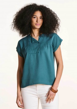 LA FEE MARABOUTEE - La Fée Maraboutée γυναικεία μπλούζα μονόχρωμη Loose Fit - FL-TO-FLAVIER-L Μπλε Σκούρο