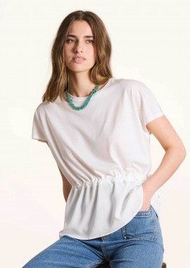 LA FEE MARABOUTEE - La Fée Maraboutée γυναικεία μπλούζα μονόχρωμη Loose Fit - FL-TS-FINESSE-M Εκρού