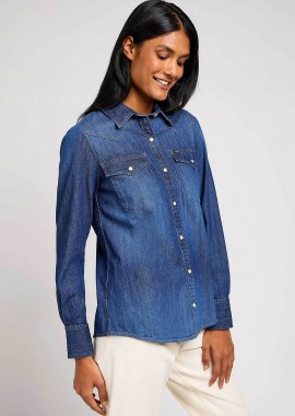 LEE - Lee® γυναικείο denim πουκάμισο με τσέπες Regular Fit