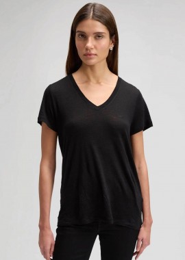 Lee® γυναικείο T-shirt μονόχρωμο Regular Fit - 112378740 Μαύρο