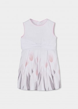 BOBOLI - Boboli παιδικό αμάνικο φόρεμα με all-over print - 733047 Λευκό